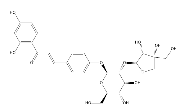 芹糖异甘草苷 Isoliquiritin apioside CAS 120926-46-7 结构式 Chemical Structure