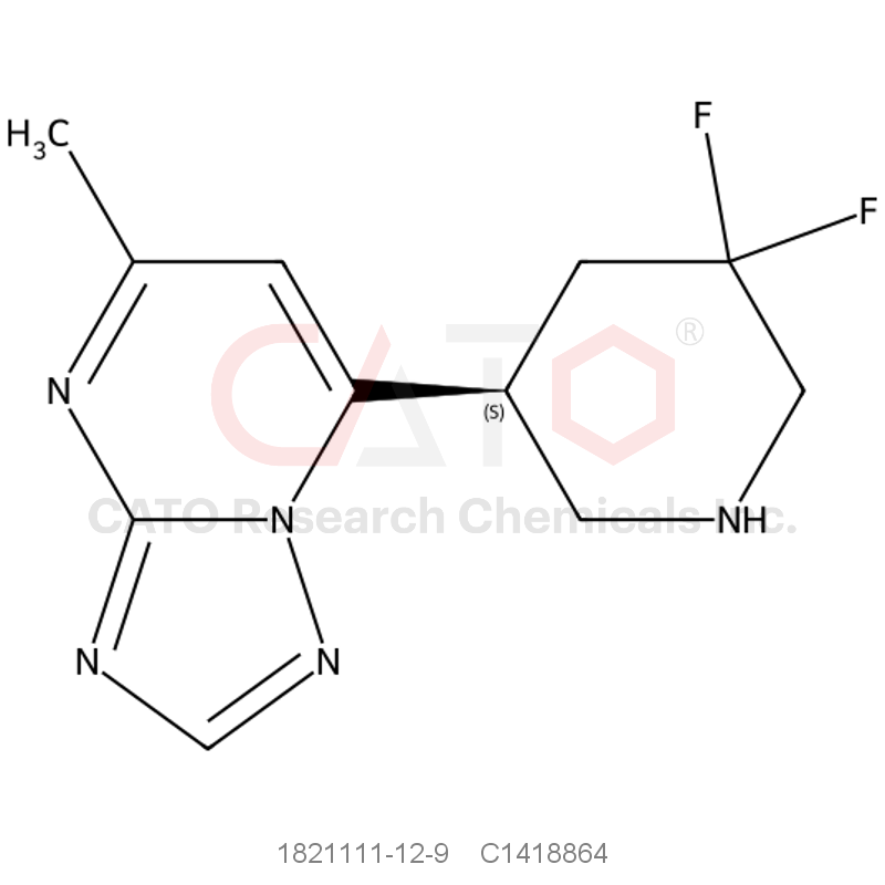 CAS No.:1821111-12-9,(S)-7-(5,5-difluoropiperidin-3-yl)-5-methyl-[1,2,4]triazolo[1,5-a]pyrimidine