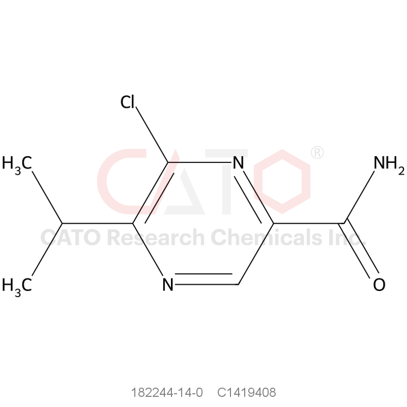 CAS No.:182244-14-0,6-Chloro-5-isopropylpyrazine-2-carboxamide