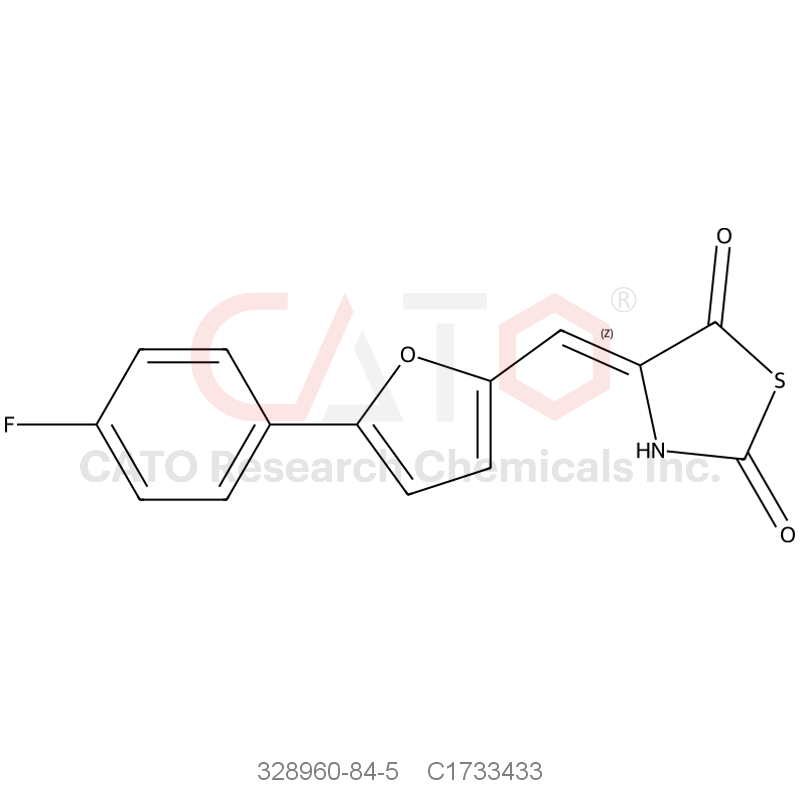 CAS No.:328960-84-5,5-((5-(4-Fluorophenyl)furan-2-yl)methylene)thiazolidine-2,4-dione