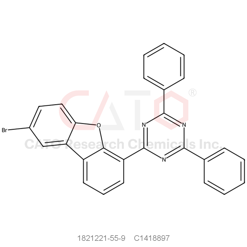 CAS No.:1821221-55-9,2-(8-Bromodibenzo[b,d]furan-4-yl)-4,6-diphenyl-1,3,5-triazine