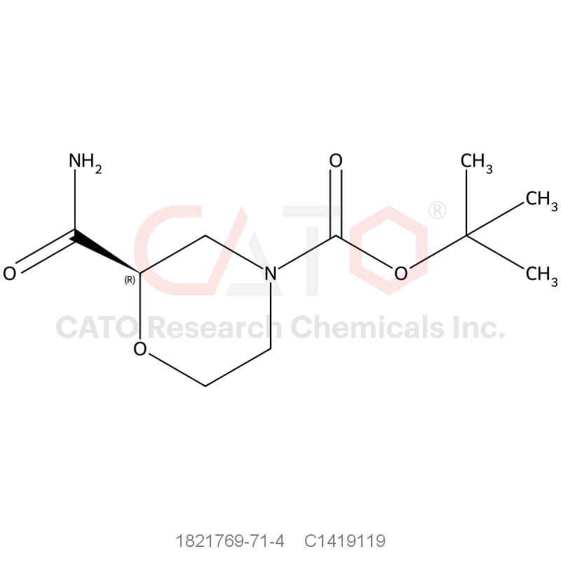 CAS No.:1821769-71-4,Tert-butyl (R)-2-carbamoylmorpholine-4-carboxylate