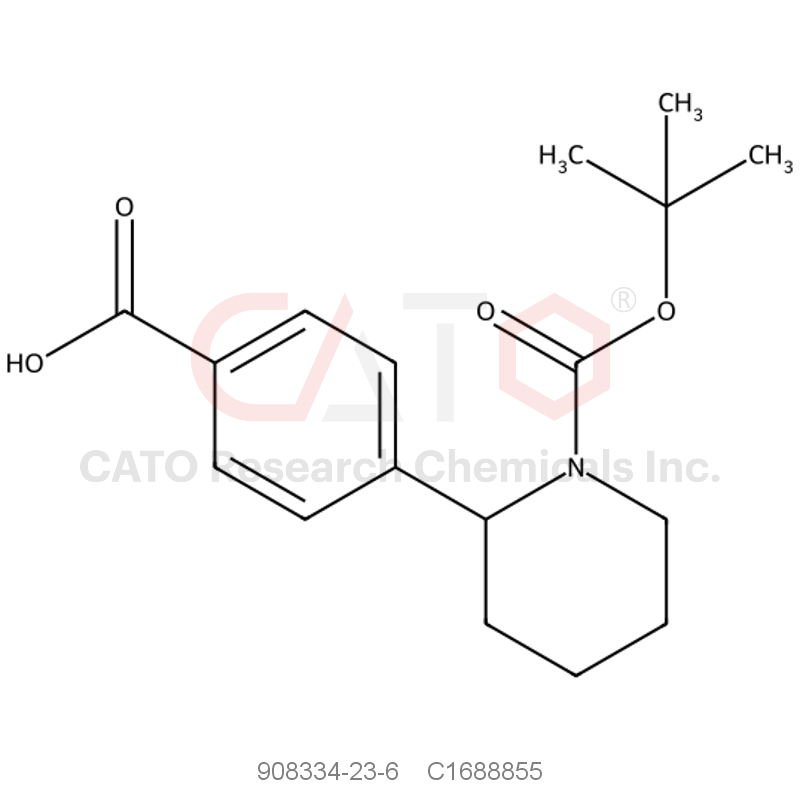 CAS No.:908334-23-6,4-(1-(tert-Butoxycarbonyl)piperidin-2-yl)benzoic acid