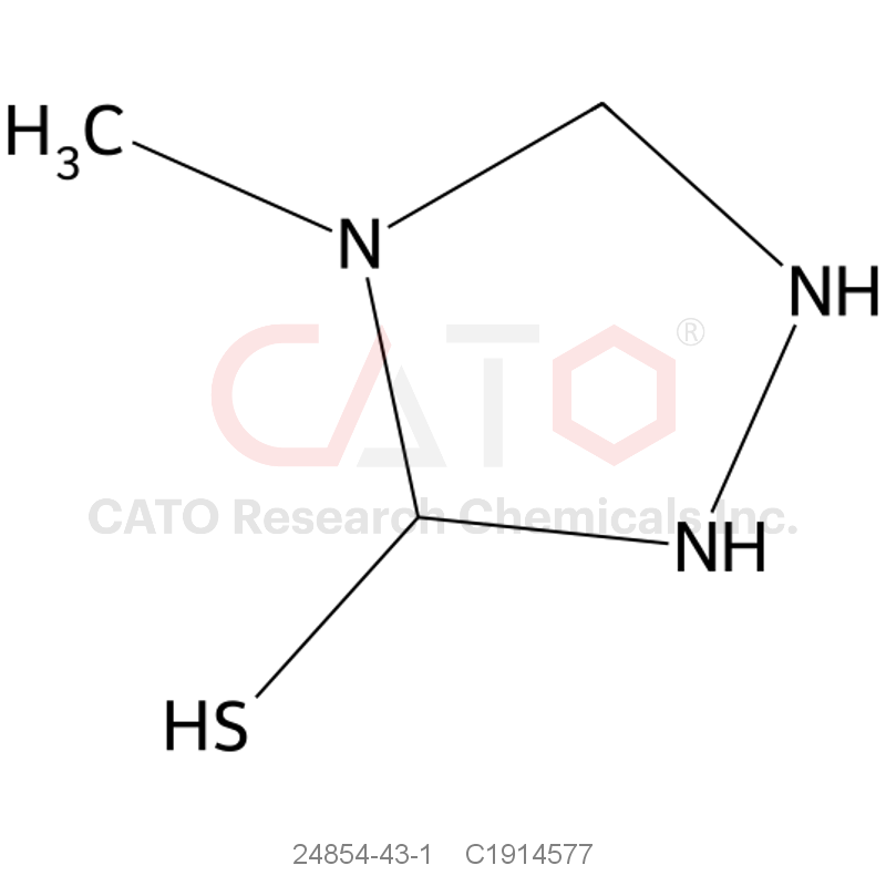 CAS No.:24854-43-1,24854-43-1
2,4-Dimethyl-4-methyl-3H-1,2,4-triazole-3-thione
3H-1,2,4-Triazole-3-thione, 1,4-dihydro-4-methyl-
3H-1,2,4-Triazole-3-thione, 2,4-dihydro-4-methyl-
1,4-Dihydro-4-methyl-3H-1,2,4-triazole-3-thione
EINECS 246-496-4