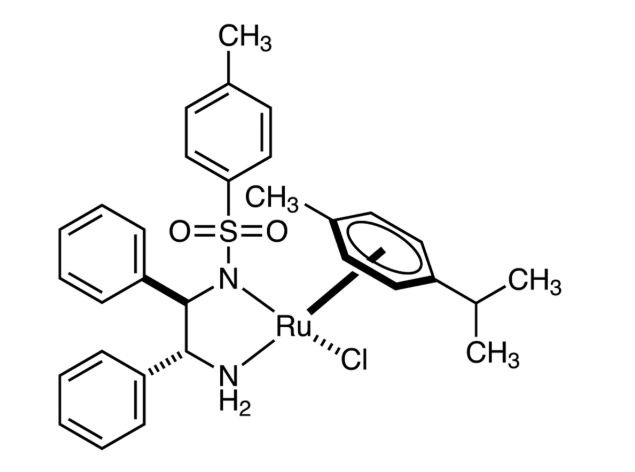 (R,R)-N-(对甲苯磺酰)-1,2-二苯乙烷二胺(对异丙基苯)氯化钌 RuCl[(R,R)-Tsdpen](p-cymene) CAS 192139-92-7 结构式 Chemical Structure
