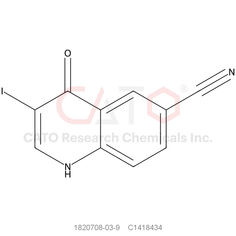 CAS No.:1820708-03-9,4-HYdroxy-3-iodo-quinoline-6-carbonitrile