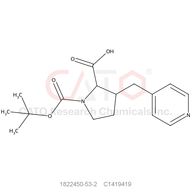 CAS No.:1822450-53-2,1-(tert-Butoxycarbonyl)-3-(4-pyridinylmethyl)proline