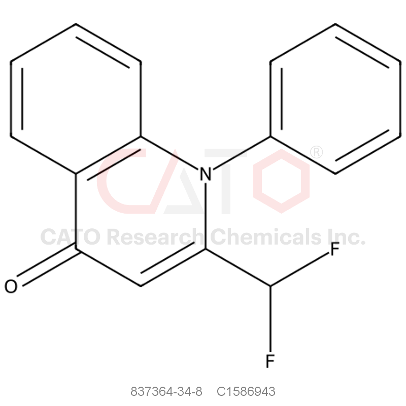 CAS No.:837364-34-8,2-(Difluoromethyl)-1-phenylquinolin-4(1H)-one