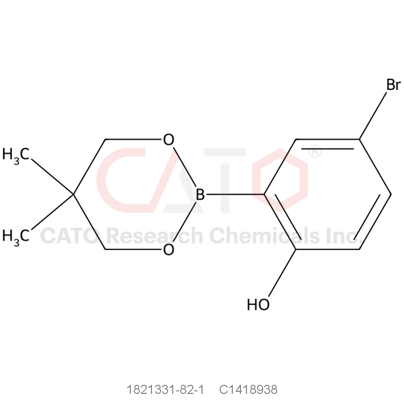 CAS No.:1821331-82-1,4-Bromo-2-(5,5-dimethyl-1,3,2-dioxaborinan-2-yl)phenol