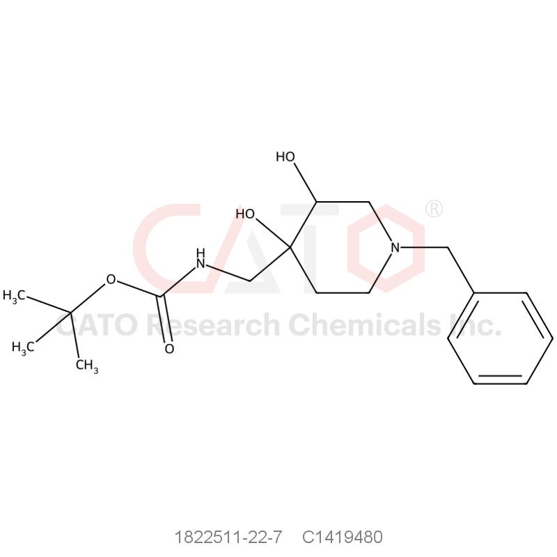 CAS No.:1822511-22-7,Tert-butyl ((1-benzyl-3,4-dihydroxypiperidin-4-yl)methyl)carbamate