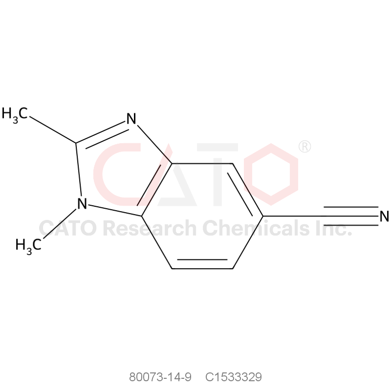 CAS No.:80073-14-9,1,2-Dimethyl-1H-benzo[d]imidazole-5-carbonitrile