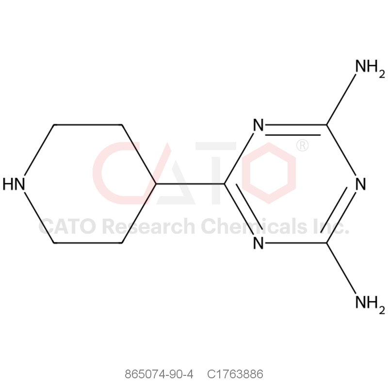 CAS No.:865074-90-4,6-(Piperidin-4-yl)-1,3,5-triazine-2,4-diamine