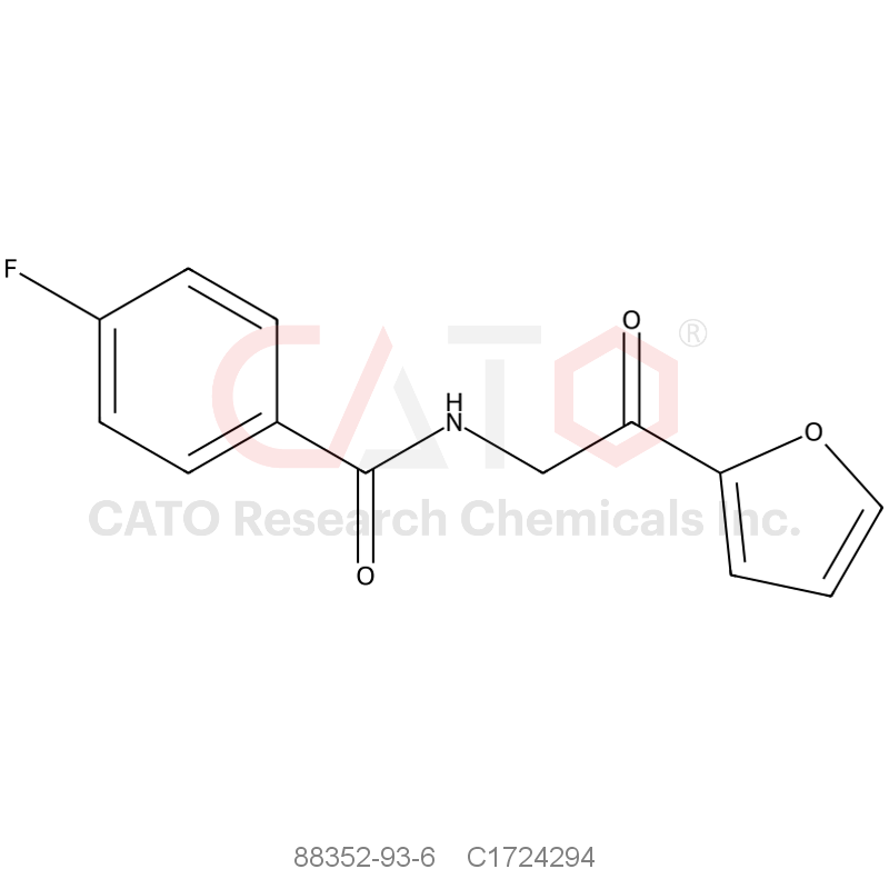 CAS No.:88352-93-6,4-Fluoro-N-(2-(furan-2-yl)-2-oxoethyl)benzamide