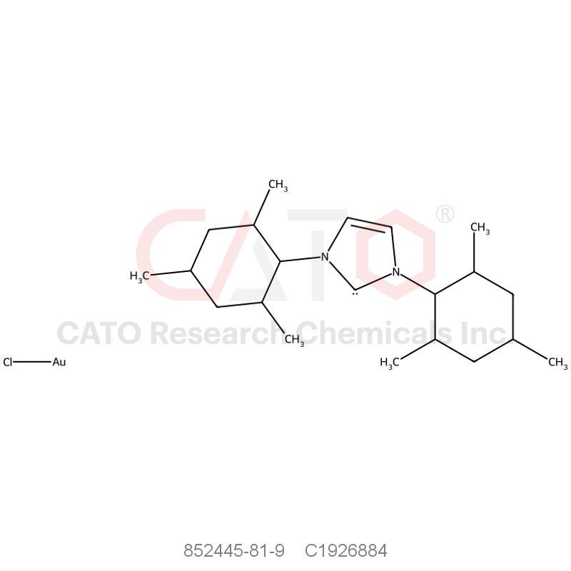 CAS No.:852445-81-9,Chloro[1,3-bis(mesityl)imidazole-2-ylidene]gold(I)
852445-81-9
1,3-BIS(2,4,6-TRIMETHYLPHENYL)IMIDAZOL-2-YLIDENE GOLD(I) CHLORIDE;CHLORO[1,3-BIS(2,4,6-TRIMETHYLPHENYL)IMIDAZOL-2-YLIDENE]GOLD(I);CHLORO[1,3-BIS(MESITYL)IMIDAZOLE-2-YLIDENE]GOLD(I)
SC10756