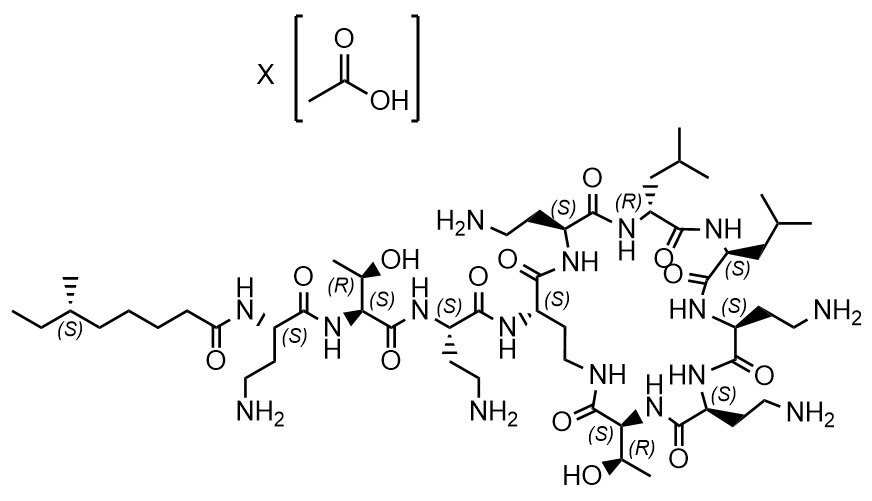 多粘菌素E1（粘菌素A）（X醋酸盐） Polymyxin E1 (Colistin A) X Acetate CAS 52798-95-5 结构式 Chemical Structure