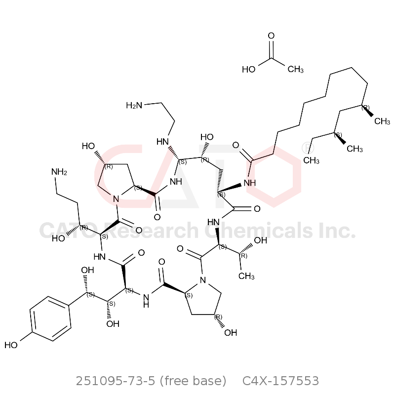 CAS No.:251095-73-5 (free base),Caspofungin Impurity C Acetate salt
