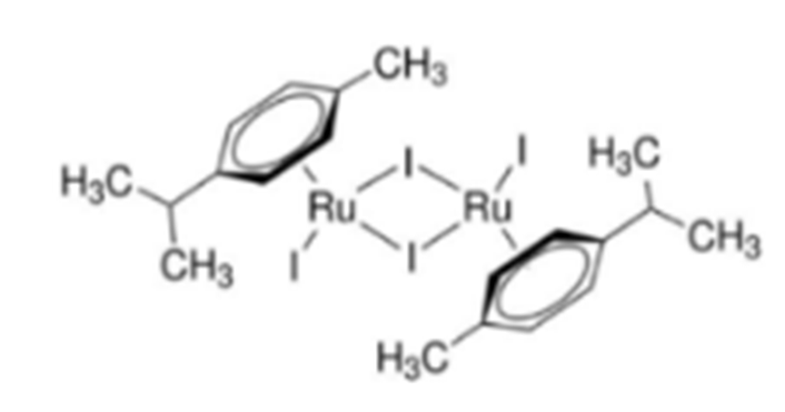 二碘(对伞花烃)钌(II)二聚体 Diiodo(p-cymene)ruthenium(II) dimer CAS 90614-07-6 结构式 Chemical Structure