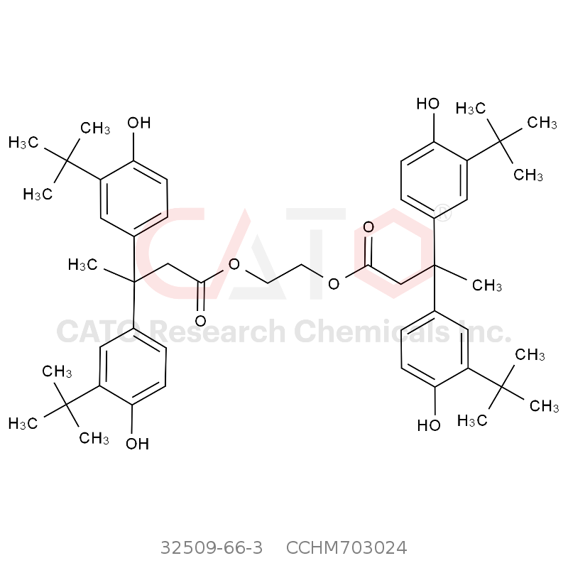 CAS No.:32509-66-3,3-(1,1-二甲基乙基)-Β-[3-(1,1-二甲基乙基)-4-羟苯基]-4-羟基-Β-甲基苯甲酸-1,2-亚乙基酯