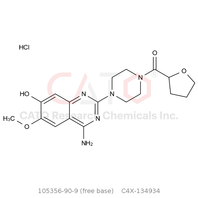 CAS No.:105356-90-9 (free base),特拉唑嗪EP杂质H 盐酸盐
