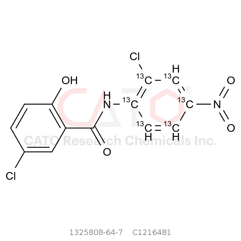 CAS No.:1325808-64-7,氯硝柳胺-13C6