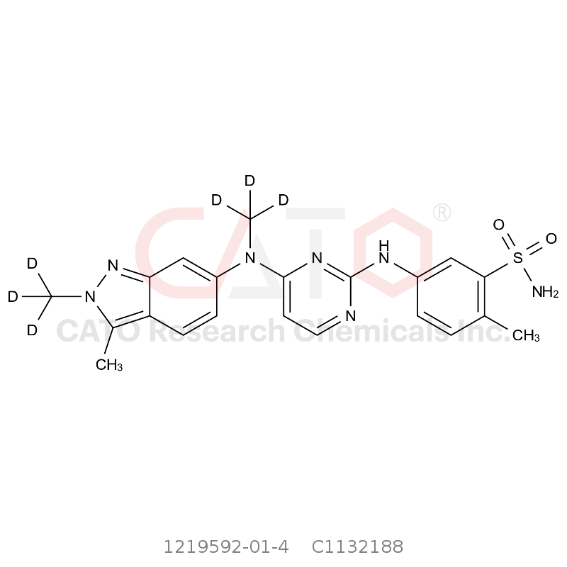 CAS No.:1219592-01-4,Pazopanib-d6