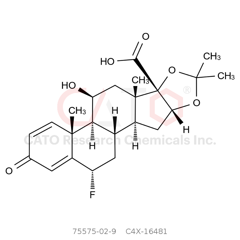 CAS No.:75575-02-9,氟尼缩松-17-羧酸