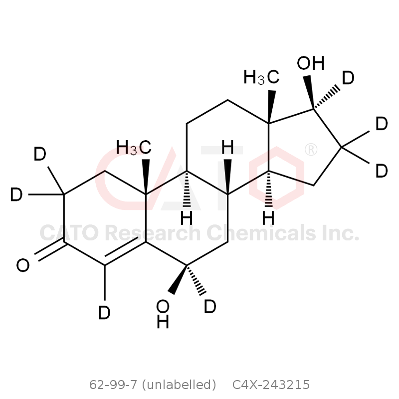 CAS No.:62-99-7 (unlabelled),6β-Hydroxytestosterone-D7