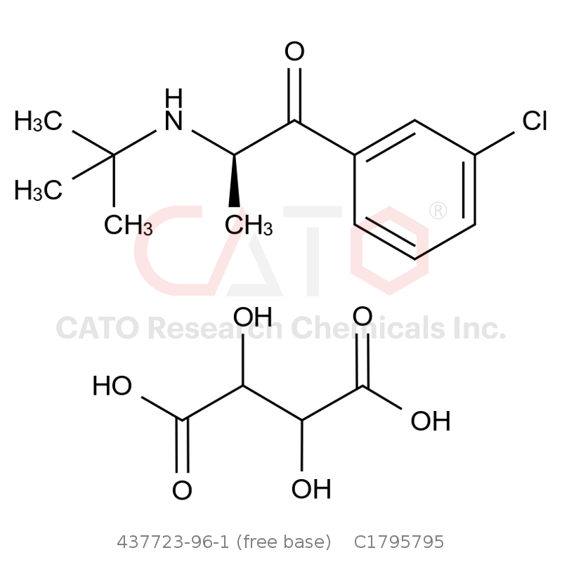 CAS No.:437723-96-1 (free base),Bupropion (R)-Isomer Tartrate