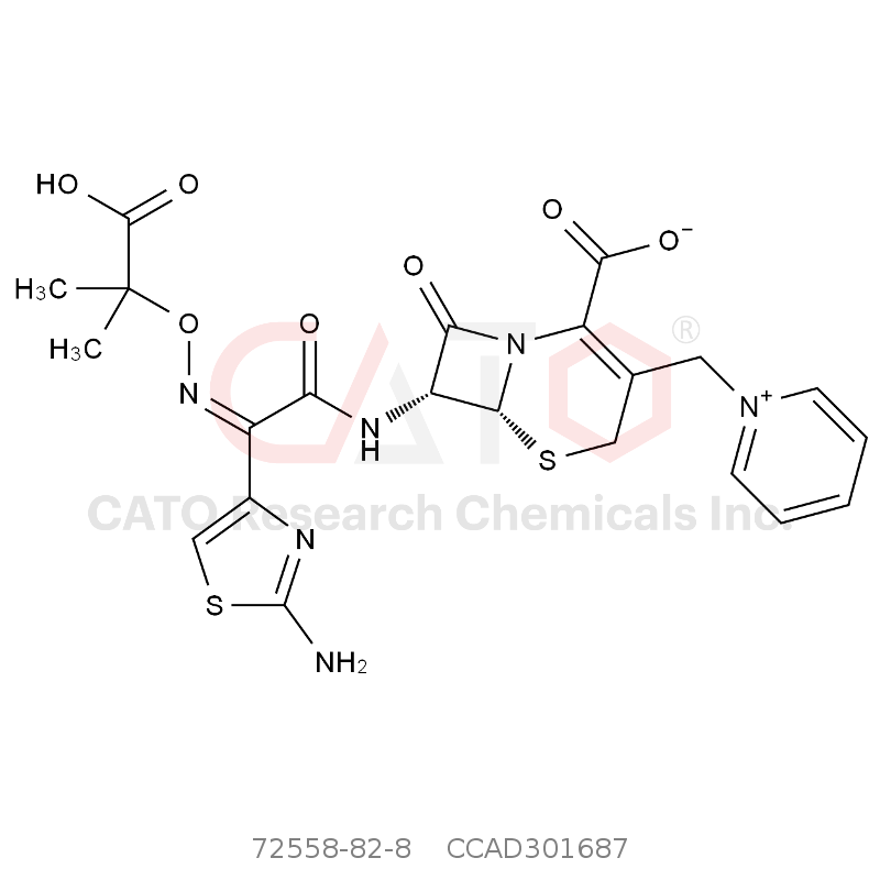 CAS No.:72558-82-8,头孢他啶 (含约10%的碳酸钠)