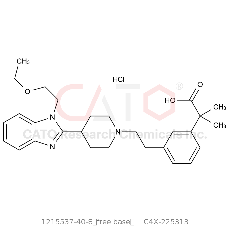 CAS No.:1215537-40-8（free base）,Bilastine Impurity 13