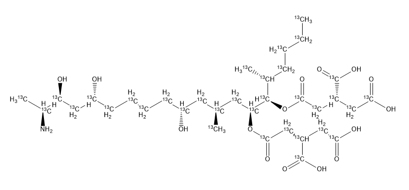 伏马菌素B1-13C34 Fumonisin B1-13C34 CAS 1217458-62-2 结构式 Chemical Structure