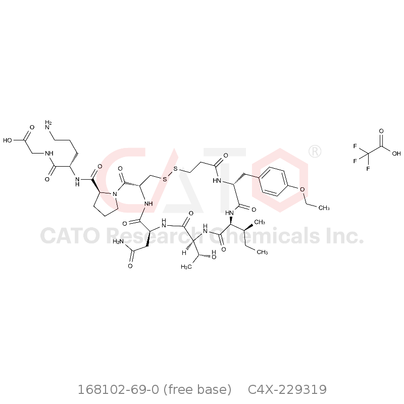 CAS No.:168102-69-0 (free base),[Gly9-OH]-Atosiban TFA Salt