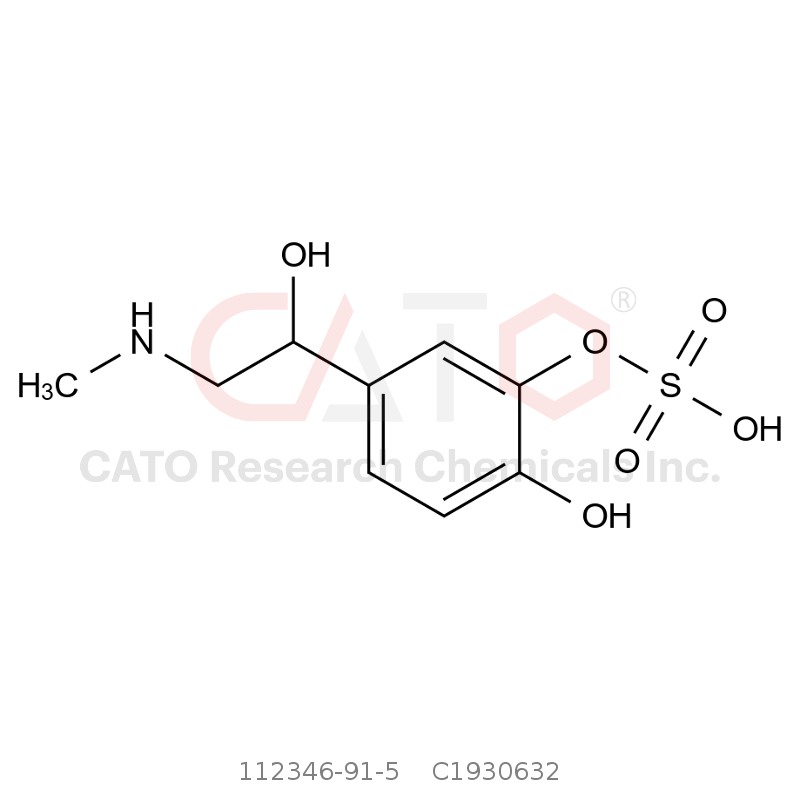CAS No.:112346-91-5,1,2-苯二醇，4-[1-羟基-2-（甲氨基）乙基]-，2-（硫酸氢）