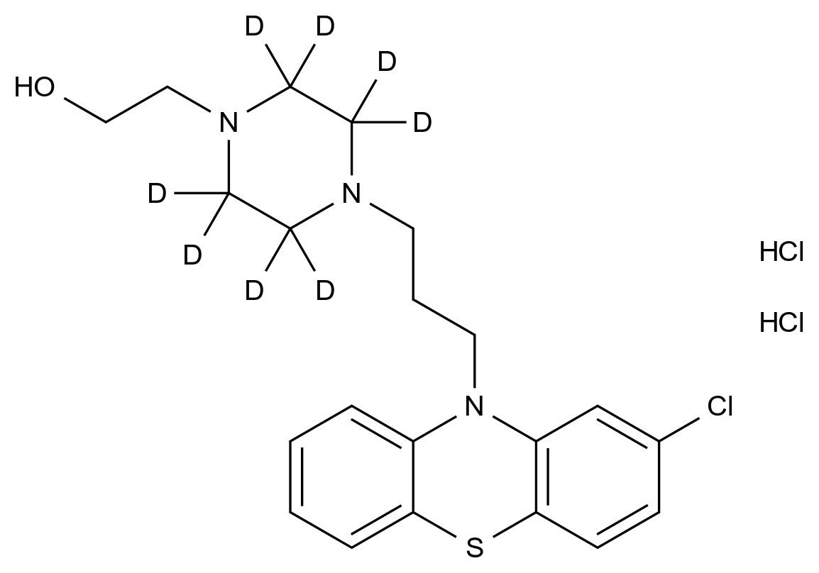 奋乃静-D8-二盐酸盐 Perphenazine-D8 dihydrochloride CAS 2070015-23-3 结构式 Chemical Structure