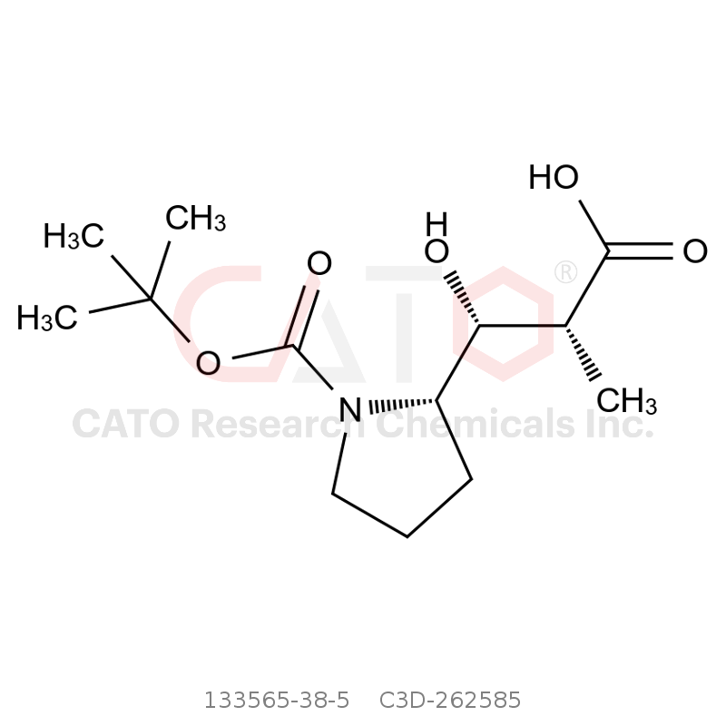 CAS No.:133565-38-5,(2R,3R)-3-((S)-1-(叔丁氧基羰基)吡咯烷-2-基)-3-羟基-2-甲基丙酸