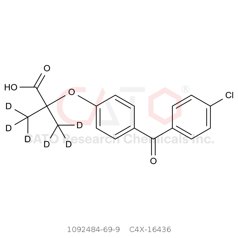 CAS No.:1092484-69-9,非诺贝特EP杂质B-d6（非诺贝特酸-d6）