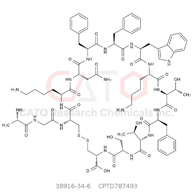 CAS No.:38916-34-6,生长抑素-14 醋酸盐