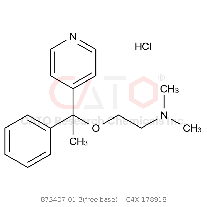 CAS No.:873407-01-3(free base),Doxylamine EP Impurity A Hydrochloride
