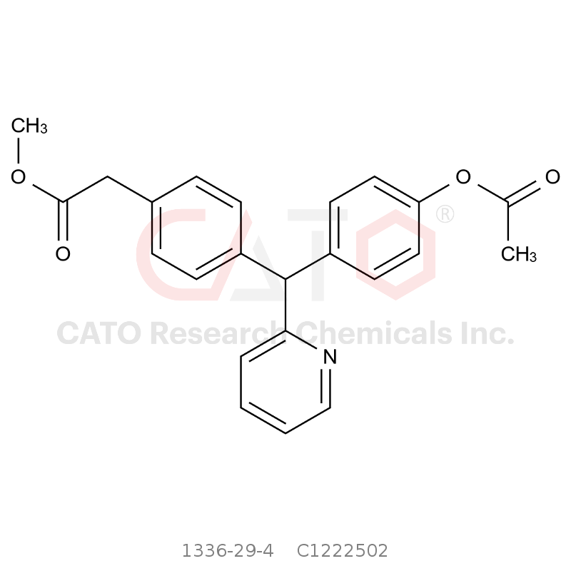 CAS No.:1336-29-4,Methyl 2-(4-((4-acetoxyphenyl)(pyridin-2-yl)methyl)phenyl)acetate