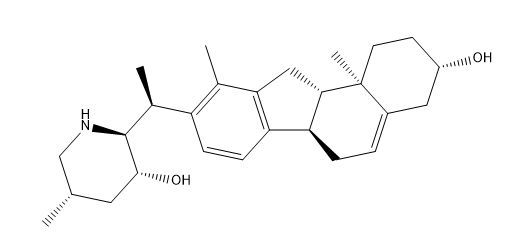 黎芦胺 Veratramine CAS 60-70-8 结构式 Chemical Structure