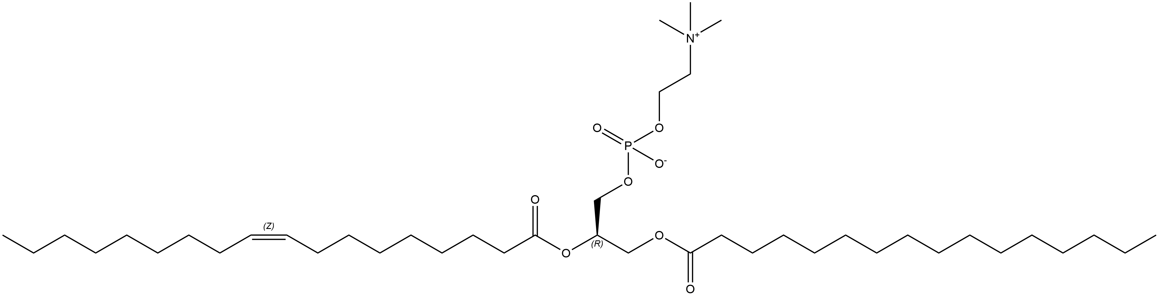 L-β-Oleoyl-γ-棕榈酰α-lecithin L-β-Oleoyl-γ-palmitoyl-α-lecithin CAS 26853-31-6 结构式 Chemical Structure