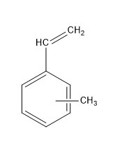 Vinyltoluene Monomer (m- and p- mixture) CAS 25013-15-4 chemical structure