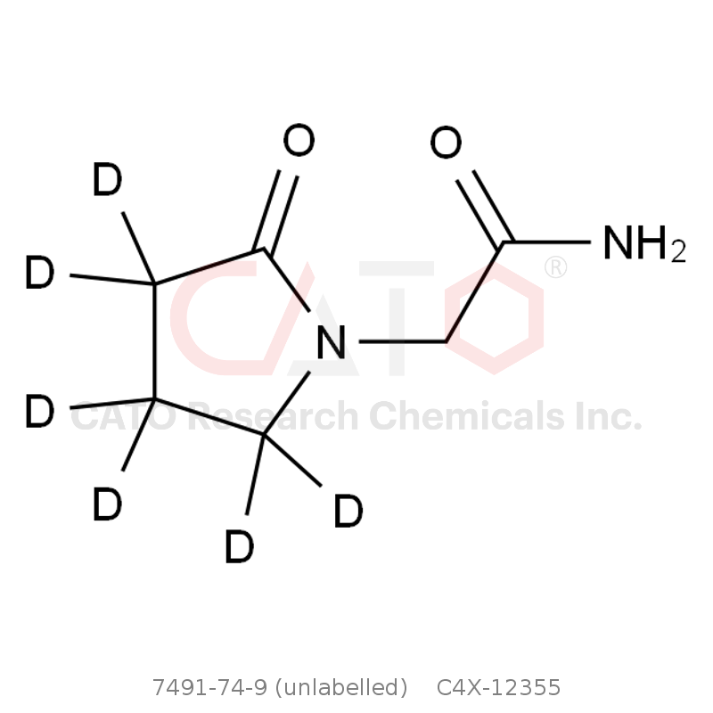 CAS No.:7491-74-9 (unlabelled),Piracetam-d6