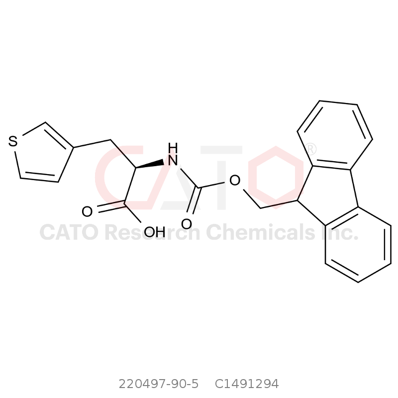 CAS No.:220497-90-5,(R)-2-((((9H-Fluoren-9-yl)methoxy)carbonyl)amino)-3-(thiophen-3-yl)propanoic acid