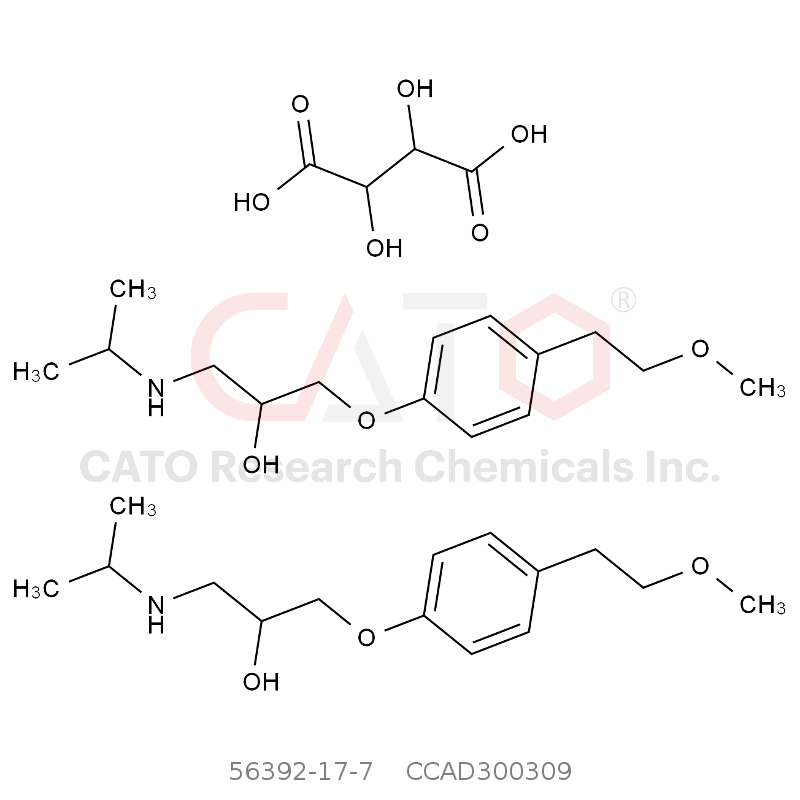 CAS No.:56392-17-7,美托洛尔酒石酸盐