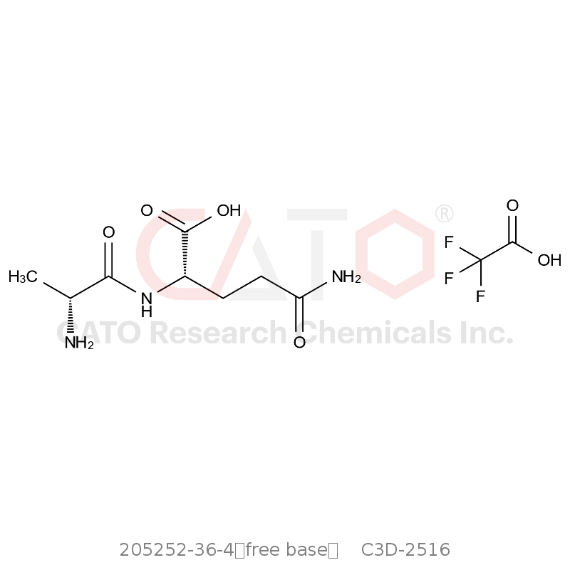 CAS No.:205252-36-4（free base）,D-丙氨酰-L-谷氨酰胺 TFA盐