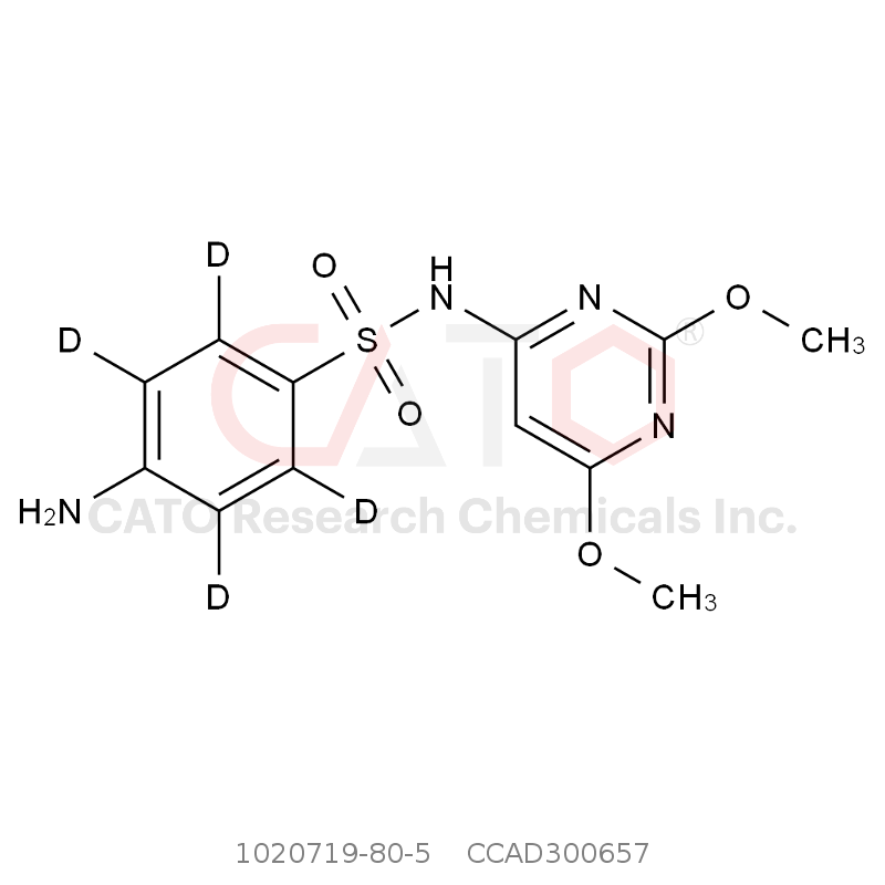 CAS No.:1020719-80-5,氘代磺胺间二甲氧嘧啶-D4