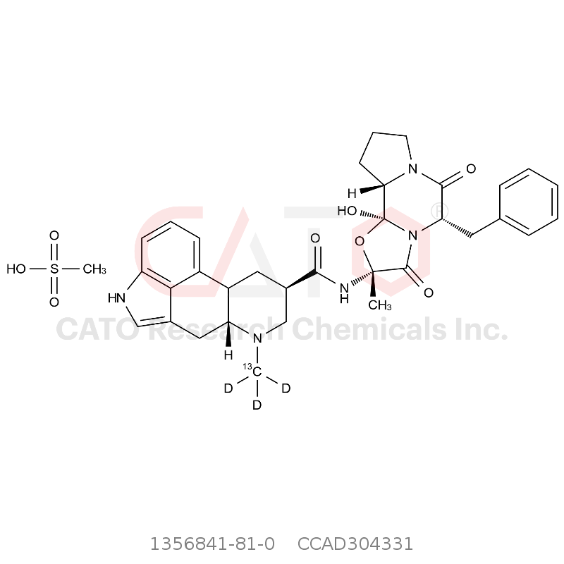 CAS No.:1356841-81-0,二氢麦角胺-13C,d3甲磺酸盐