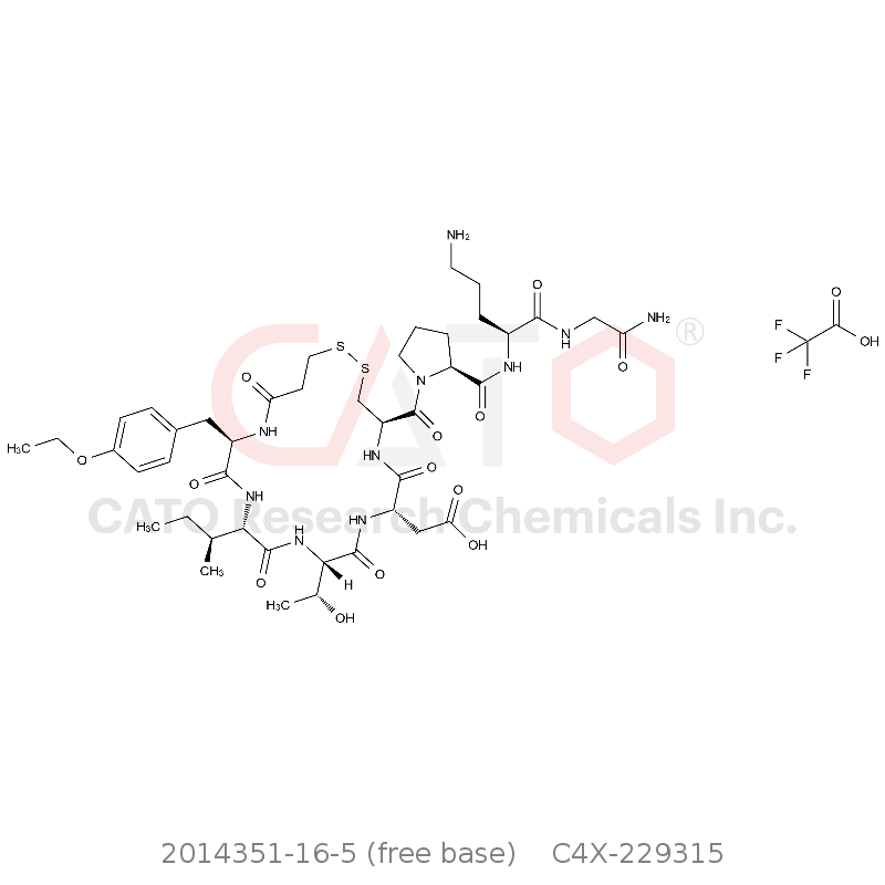 CAS No.:2014351-16-5 (free base),[Asp5]-Atosiban TFA Salt