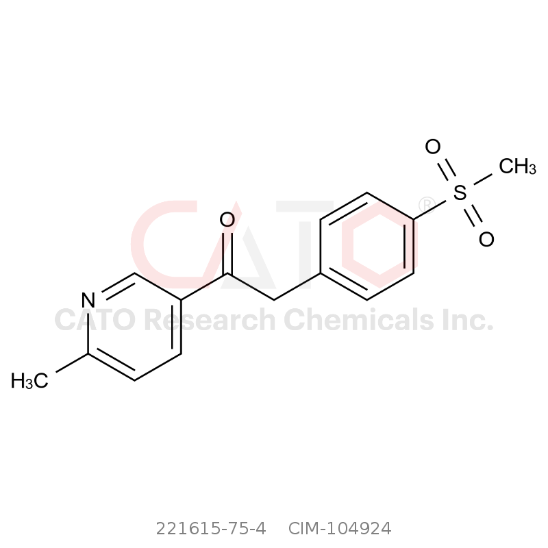 CAS No.:221615-75-4,2-(4-甲磺酰基苯基)-1-(6-甲基吡啶-3-基)-乙酮